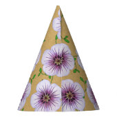 Garden Party Violette Blumen auf jeder Farbe Partyhütchen (Rückseite)