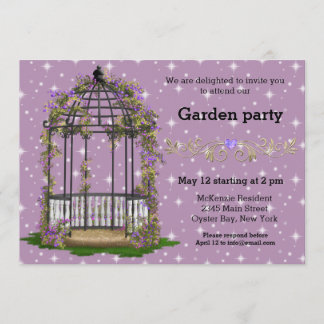 Garden-Party * Wählen Sie Ihre Hintergrundfarbe Einladung