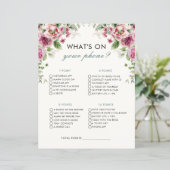 Garden Party Was auf Ihrem Handy Brautparty Game (Stehend Vorderseite)