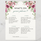 Garden Party Was auf Ihrem Handy Brautparty Game (Vorderseite)