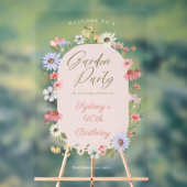 Garden Party Wasserfarbene Wildblume Florenz Gebur Acrylschild (Neutral)