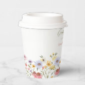 Garden Party Wasserfarbene Wildblume Florenz Gebur Pappbecher (Rechts)