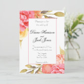 Garden Party Wedding Einladung (Stehend Vorderseite)