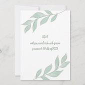 Garden Party Wedding Invite, Gardenias & Greenery Einladung (Rückseite)