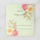 Garden Party Wedding Platzkarte (Außenseite Aufgefaltet)