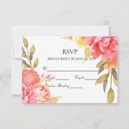 Garden Party Wedding RSVP Karte