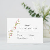 Garden Party Wedding RSVP Karte (Stehend Vorderseite)