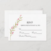 Garden Party Wedding RSVP Karte (Vorne/Hinten)