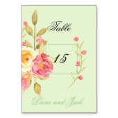 Garden Party Wedding Tischnummer (Vorderseite)