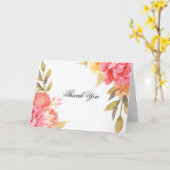 Garden Party Wedding Vielen Dank Karte (Gelbe Blume)