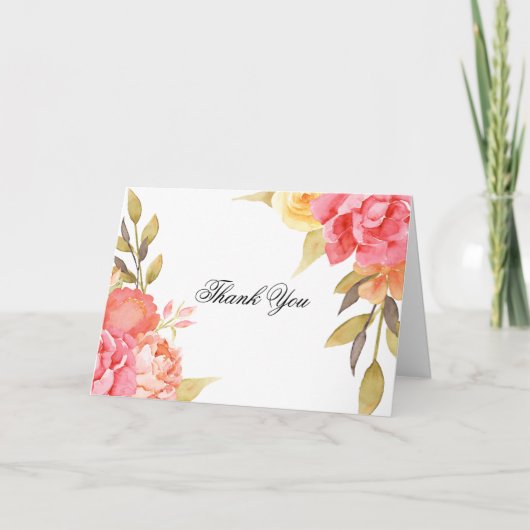 Garden Party Wedding Vielen Dank Karte (Vorderseite)