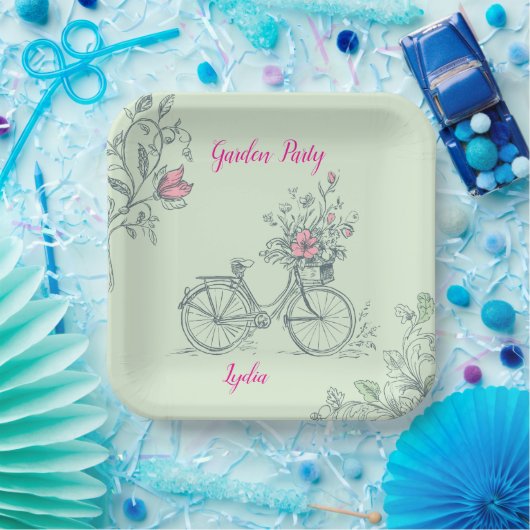 Garden Party Whimsical Floral Pappteller (Party)