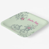 Garden Party Whimsical Floral Pappteller (Gewinkelt)