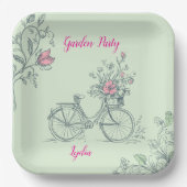 Garden Party Whimsical Floral Pappteller (Vorderseite)