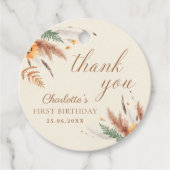 Garden Party Wildblume Floral 1. Geburtstag Geschenkanhänger (Vorderseite)