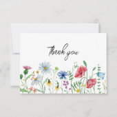 Garden Party Wildblumen Geburtstag Dankeskarte (Vorderseite)