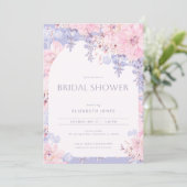 Garden Party Wisteria Bridal Dusche Einladung (Stehend Vorderseite)