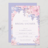 Garden Party Wisteria Bridal Dusche Einladung (Vorne/Hinten)