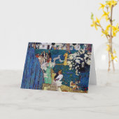 Garden Party with Cat, Jessie Willcox Smith Karte (Gelbe Blume)