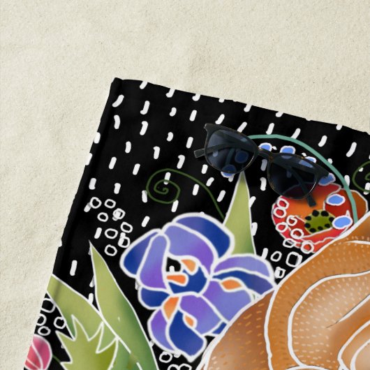 GARDEN PATH als Handtuchhalter schwarz Hintergrund Strandtuch (Beispiel)