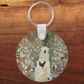 Garden Path w Chickens, Gustav Klimt, Art Nouveau Schlüsselanhänger (Rückseite)