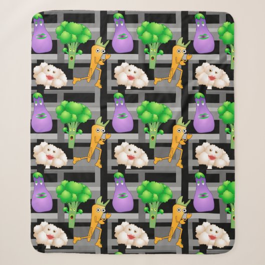 Garden Pattern 2 Sherpa Blanket Sherpadecke (Vorderseite)
