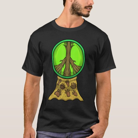 Garden Peace Gardener Hippie Tree Roots Animal Foo T-Shirt (Vorderseite)