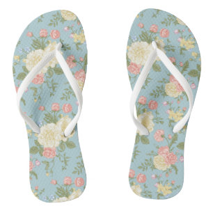 Garden Peony Floral Pattern Badesandalen