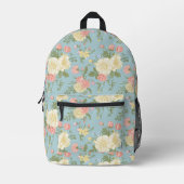Garden Peony Floral Pattern Bedruckter Rucksack (Vorderseite)
