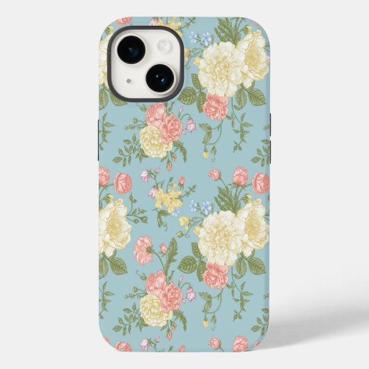 Garden Peony Floral Pattern Case-Mate iPhone Hülle (Rückseite)