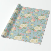 Garden Peony Floral Pattern Geschenkpapier (Ungerollt)