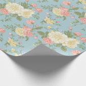 Garden Peony Floral Pattern Geschenkpapier (Ecke)