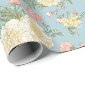 Garden Peony Floral Pattern Geschenkpapier (Rolleneckpunkt)