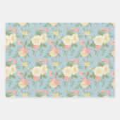 Garden Peony Floral Pattern Geschenkpapier Set (Vorderseite 3)