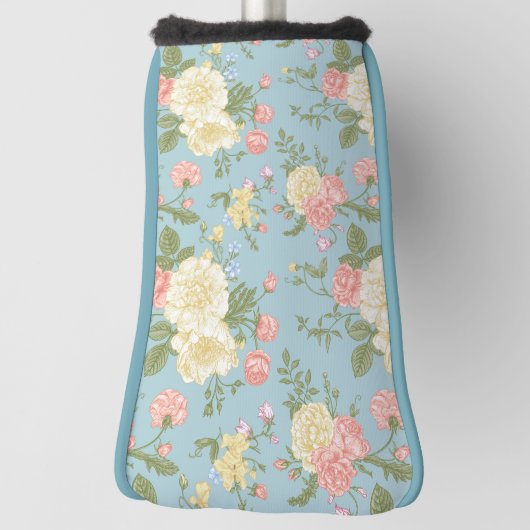 Garden Peony Floral Pattern Golf Headcover (Rotieren 90)