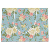 Garden Peony Floral Pattern Große Geschenktüte (Vorderseite)