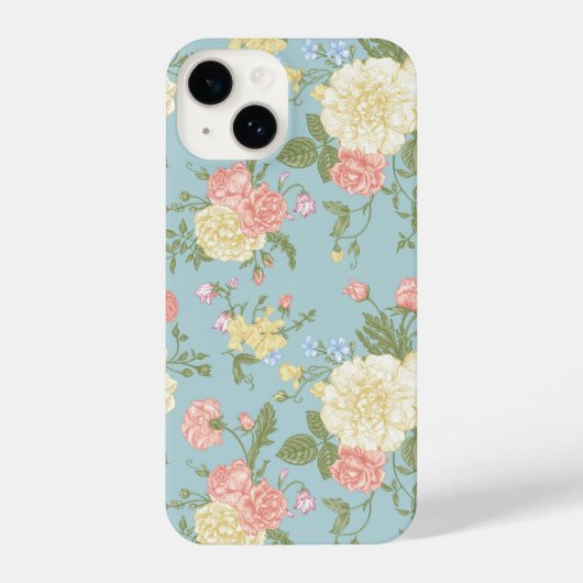 Garden Peony Floral Pattern iPhone Hülle (Rückseite)