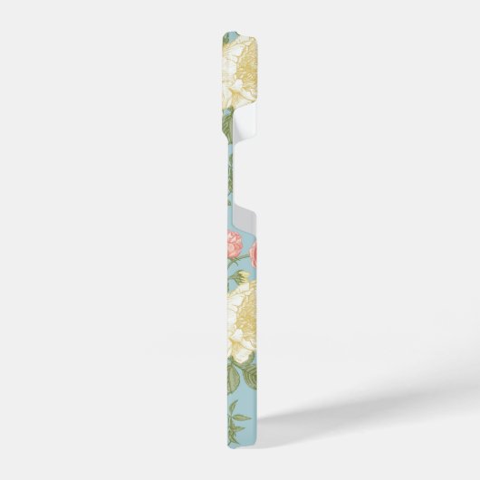 Garden Peony Floral Pattern iPhone Hülle (Linke Seite)