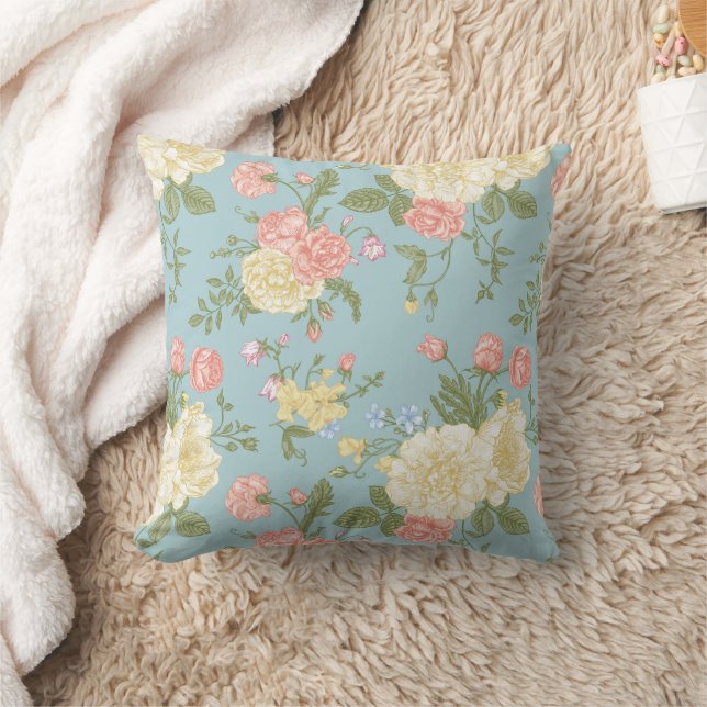 Garden Peony Floral Pattern Kissen (Decke)