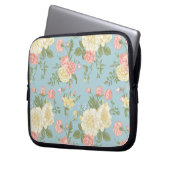 Garden Peony Floral Pattern Laptopschutzhülle (Vorderseite Links)