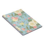 Garden Peony Floral Pattern Notizblock (Rechte Seite)