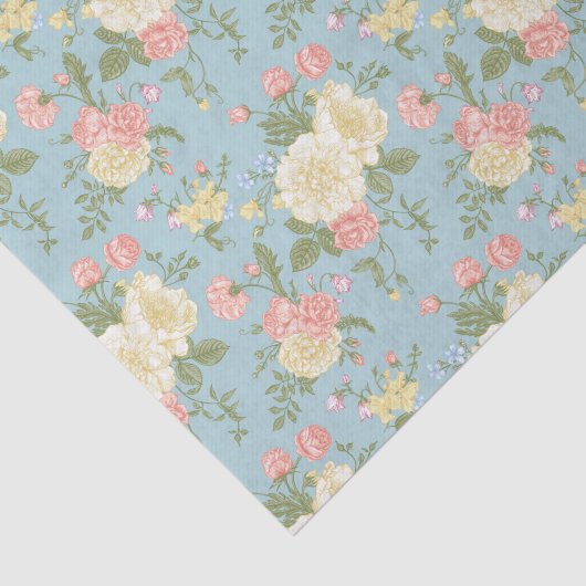 Garden Peony Floral Pattern Seidenpapier (Ausschnitt)