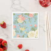 Garden Peony Floral Pattern Serviette (Beispiel)
