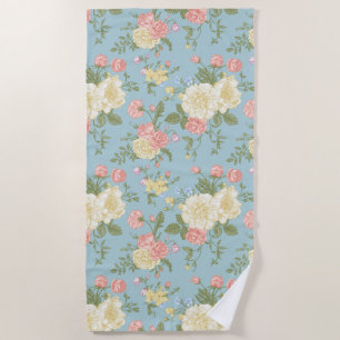 Garden Peony Floral Pattern Strandtuch