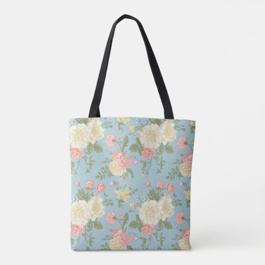 Garden Peony Floral Pattern Tasche (Rückseite)