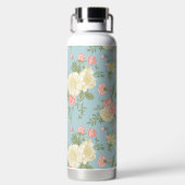 Garden Peony Floral Pattern Trinkflasche (Rückseite)