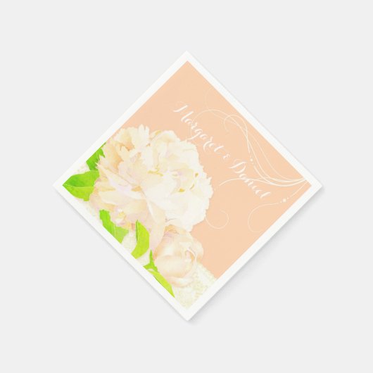 Garden Peony Serviette (Ecke)