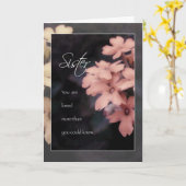 Garden Phlox Blume Geburtskarte für Schwester Karte (Gelbe Blume)