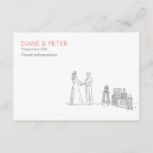 Garden Picnic Minimalistisch Black and White Weddi Begleitkarte (Vorderseite)