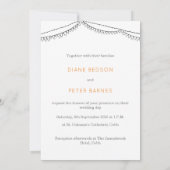 Garden Picnic Minimalistisch Black and White Weddi Einladung (Rückseite)